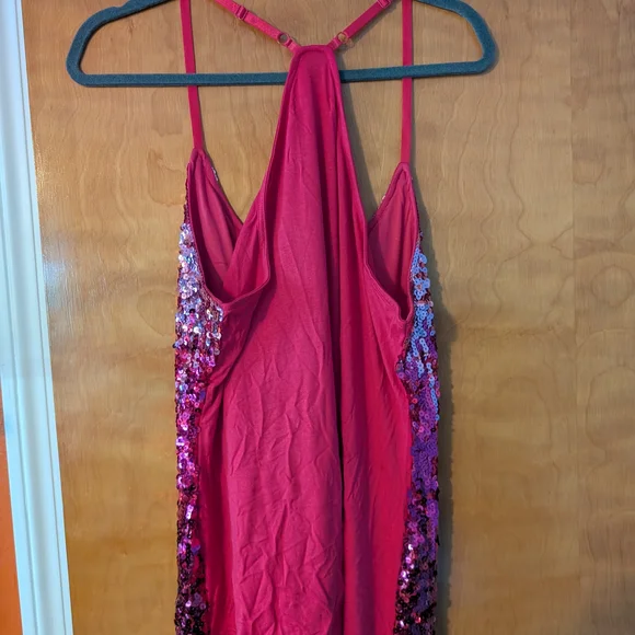 MANER Pink Sequin Tank Top - Picture 3 of 3